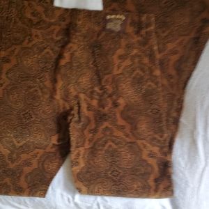 Mens Run & Fly brown paisley courduroy jeans